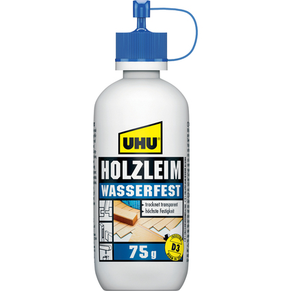 UHU Holzleim wasserfest D3, lsemittelfrei, 75 g Flasche