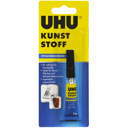UHU Spezial-Sekundenkleber Kunststoff, 3 g Tube