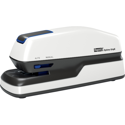 Rapid Elektrisches Heftgert Optima GripE, wei/grau/blau