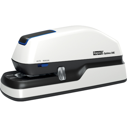 Rapid Elektrisches Heftgert Optima 20E, wei/grau/blau