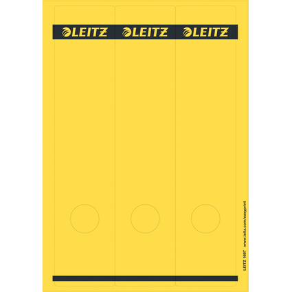 LEITZ Ordnerrcken-Etikett, 61 x 285 mm, lang, breit, gelb