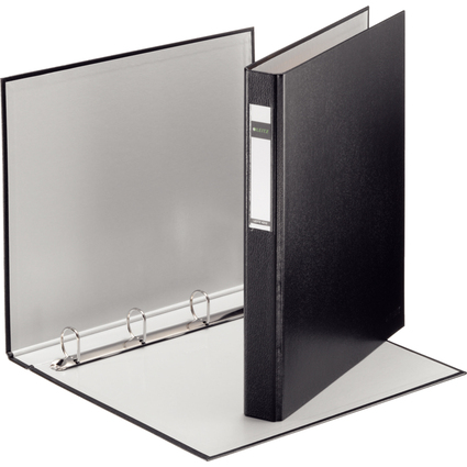 LEITZ Ringbuch Standard, DIN A4 berbreite, schwarz,4 D-Ring