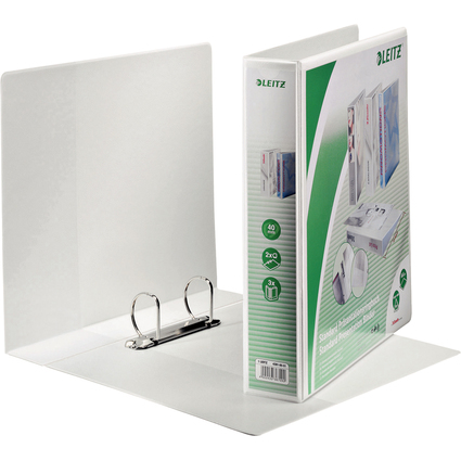 LEITZ Prsentations-Ringbuch, A4 berbreite, wei, 2 D-Ring-