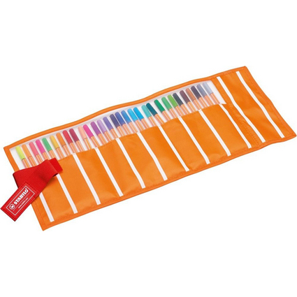 STABILO Fineliner point 88, 30er Rollerset, orange/wei