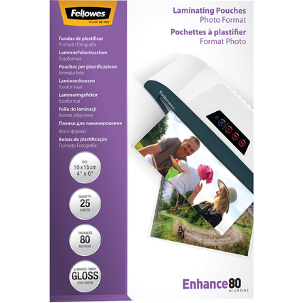 Fellowes Laminierfolientasche, 150 x 100 mm, 160 mic
