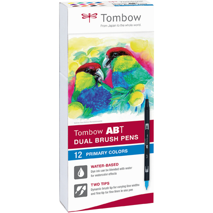 Tombow Doppelfasermaler "ABT DUAL BRUSH PEN", Primrfarben