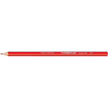 STAEDTLER Dreikant-Buntstift ergosoft, dreieckig, rot