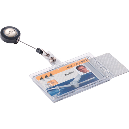 DURABLE Ausweishalter HARTBOX mit Jojo fr 2 Karten