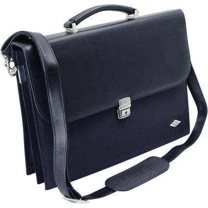 WEDO Damen-Aktentasche Elegance, Kunstleder/Nylon, schwarz