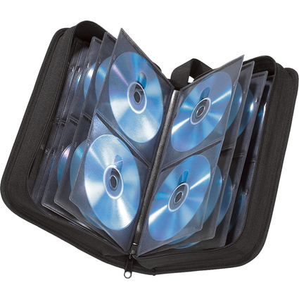 hama CD-/DVD-Tasche, Nylon, fr 104 CD's/DVD's, schwarz