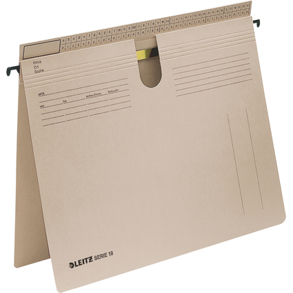 LEITZ SERIE 18 Hngehefter, Manilakarton 250 g/qm, grau