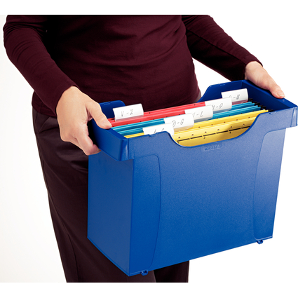LEITZ Mini-Aktei Hngeregistratur-Box Plus, blau