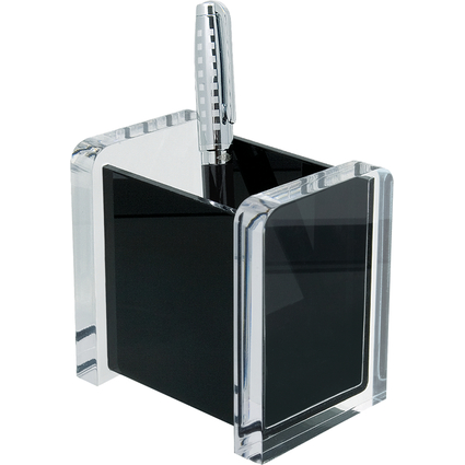WEDO Stiftekcher "acryl exklusiv", glasklar/schwarz