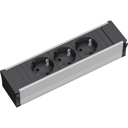 BACHMANN Steckdoseneinheit "CONI", 3-fach, ALU