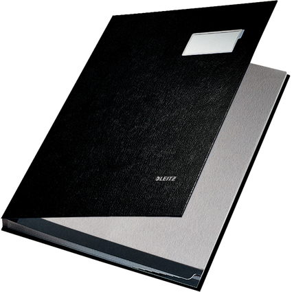 LEITZ Unterschriftenmappe, PP-berzug, 10 Fcher, schwarz