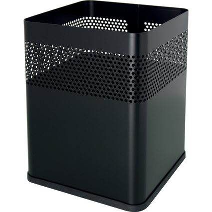 helit Stahl-Papierkorb "the dot", 18 Liter, schwarz