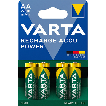 VARTA NiMH Akku "Rechargeable Accu", Mignon (AA), 2.600 mAh