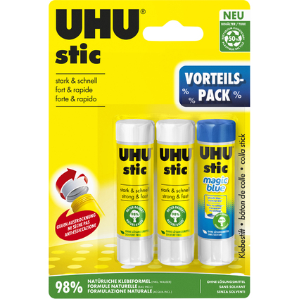 UHU Vorteilspack Klebestift stic und Klebestift stic Magic