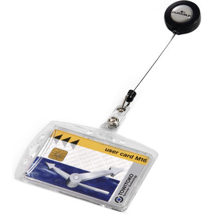 DURABLE Namensschild Hartbox, mit Ausweishalter, 85 x 54 mm