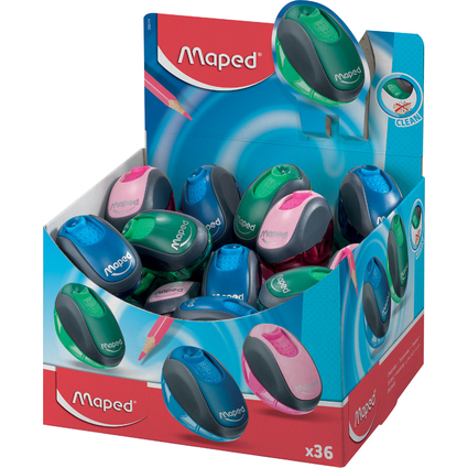 Maped Spitzdose Clean, farbig sortiert, 36er Display