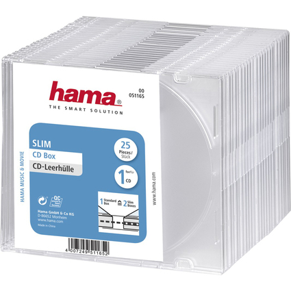 hama CD-Leerhlle "Slim", Slim Case, Kunststoffbox