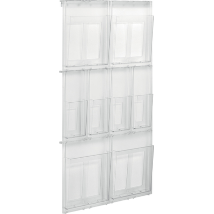 helit Wanddisplay "the placativ", 4x DIN A4 + 4x 1/3 DIN A4