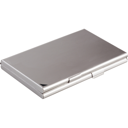 DURABLE Visitenkarten-Etui BUSINESS CARD BOX DUO, mattsilber