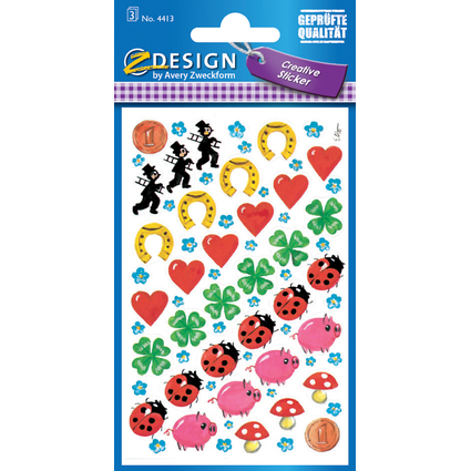 AVERY Zweckform ZDesign Sticker CREATIVE "Glcksbringer"