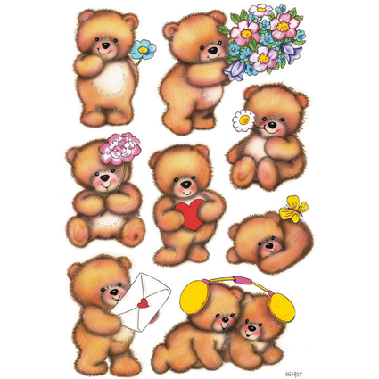 HERMA Sticker DECOR "Bren mit Blumen"