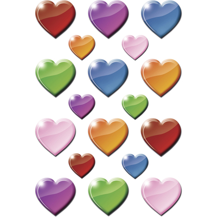 HERMA Sticker DECOR "Bunte Herzen"