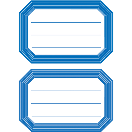 HERMA Buchetiketten, blaue Randgestaltung, 82 x 55 mm