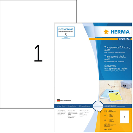 HERMA Wetterfeste Folien-Etiketten, 210 x 297 mm