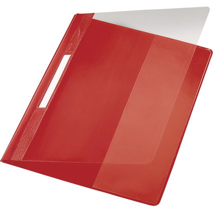 LEITZ Schnellhefter Exquisit, DIN A4 berbreite, PVC, rot