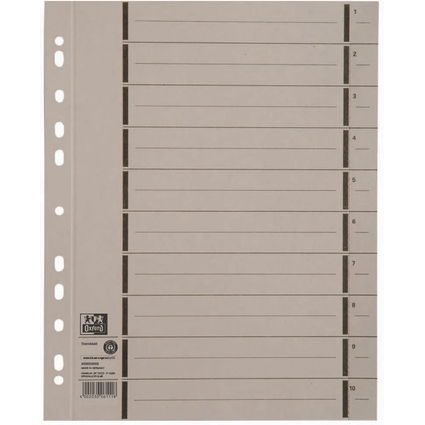 Oxford Trennbltter mit Perforation, DIN A4, grau