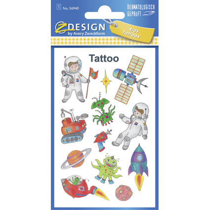 AVERY Zweckform ZDesign KIDS Tattoos "Weltall"