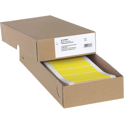 HERMA Computeretiketten endlos, 88,9x35,7 mm, 1-bahnig, gelb