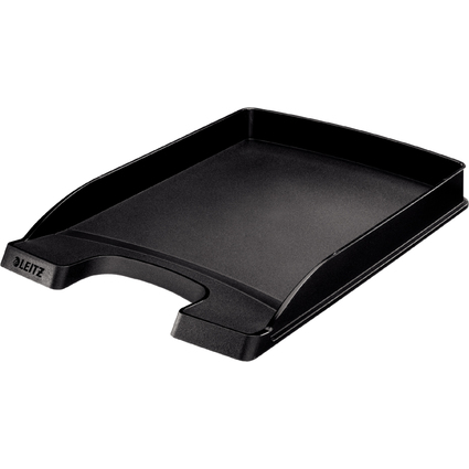 LEITZ Briefablage Plus Flach, DIN A4, Polystyrol, schwarz