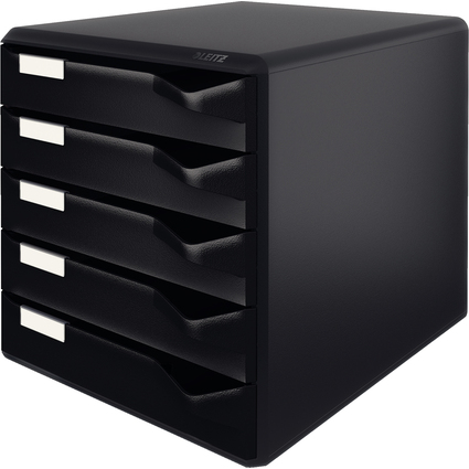 LEITZ Schubladenbox Post-Set, 5 Schbe, schwarz