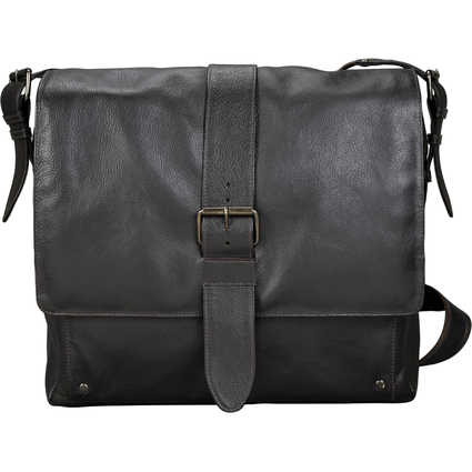 PRIDE&SOUL Umhngetasche "NEO", aus Leder, dunkelbraun