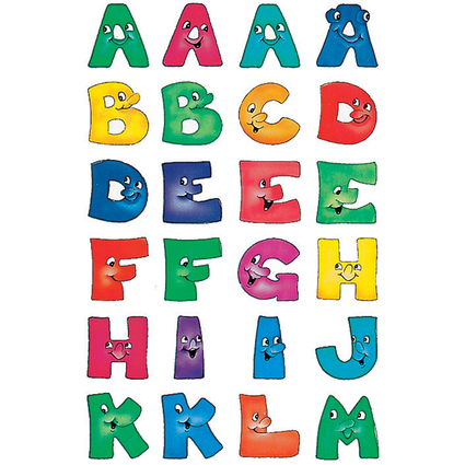 HERMA Buchstaben-Sticker A-Z, Papier, lustige Gesichter
