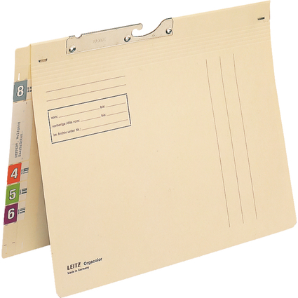 LEITZ Pendelhefter Orgacolor, A4, Behördenheftung, chamois