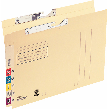 LEITZ Pendelmappe Orgacolor, A4, seitlich offen, chamois