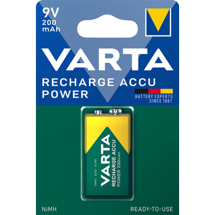 VARTA NiMH Akku "RECHARGE ACCU Power", E-Block (6F22)
