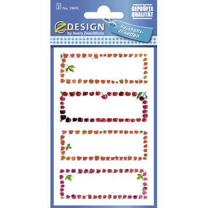 ZDesign HOME Haushalts-Etiketten "Beeren & Kirschen"