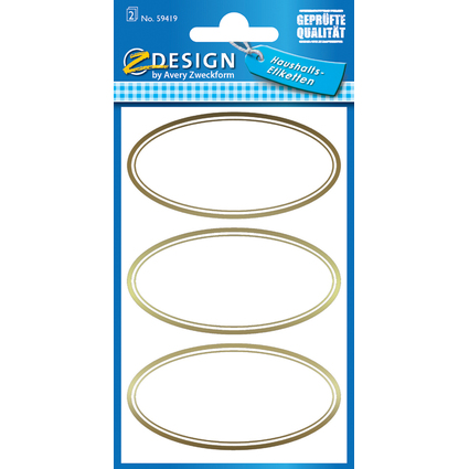 AVERY Zweckform Z-Design Haushaltsetiketten "oval"