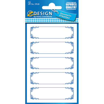 AVERY Zweckform Z-Design Haushaltsetiketten "Rahmen blau"