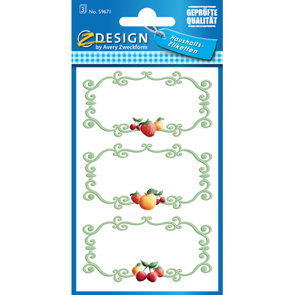 AVERY Zweckform Z-Design Haushaltsetiketten "Designrahmen"