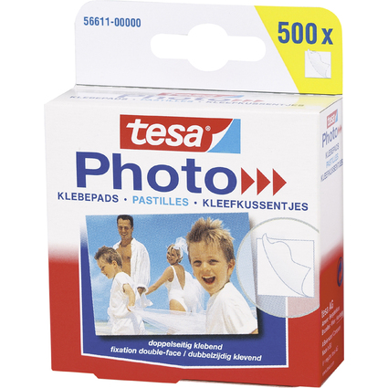 tesa Photo Foto-Klebepads, wei, beidseitig klebend