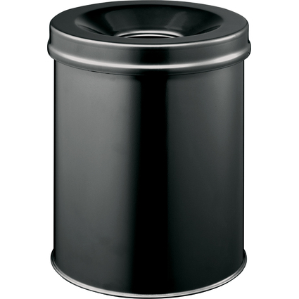 DURABLE Papierkorb SAFE, rund, 15 Liter, schwarz
