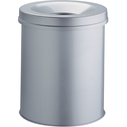 DURABLE Papierkorb SAFE, rund, 15 Liter, grau